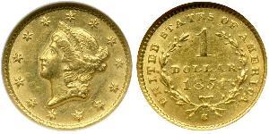 1 Dólar Estados Unidos de América (1776 - ) Oro 