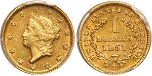 1 Dólar Estados Unidos de América (1776 - ) Oro 
