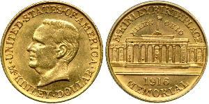 1 Dólar Estados Unidos de América (1776 - ) Oro William McKinley, Jr. (1843 - 1901)