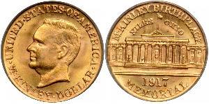 1 Dólar Estados Unidos de América (1776 - ) Oro William McKinley, Jr. (1843 - 1901)