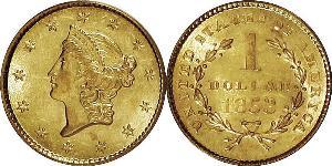 1 Dólar Estados Unidos de América (1776 - ) Oro 