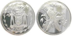 1 Dólar Belice (1981 - ) Plata 