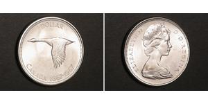 1 Dólar Canadá Plata Isabel II (1926-2022)