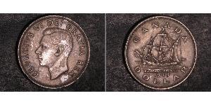 1 Dólar Canadá Plata Jorge VI (1895-1952)