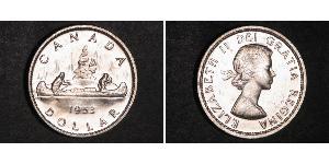 1 Dólar Canadá Plata Isabel II (1926-2022)