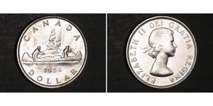 1 Dólar Canadá Plata Isabel II (1926-2022)