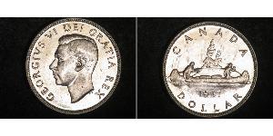 1 Dólar Canadá Plata Jorge VI (1895-1952)