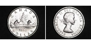1 Dólar Canadá Plata Isabel II (1926-2022)