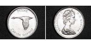 1 Dólar Canadá Plata Isabel II (1926-2022)