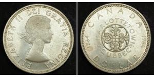 1 Dólar Canadá Plata Isabel II (1926-2022)