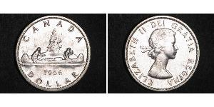 1 Dólar Canadá Plata Isabel II (1926-2022)