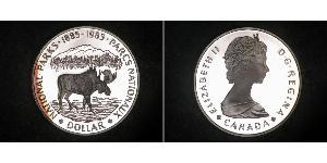 1 Dólar Canadá Plata Isabel II (1926-2022)