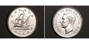 1 Dólar Canadá Plata Jorge VI (1895-1952)