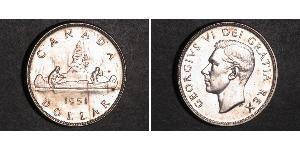 1 Dólar Canadá Plata Jorge VI (1895-1952)