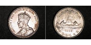 1 Dólar Canadá Plata Jorge V (1865-1936)