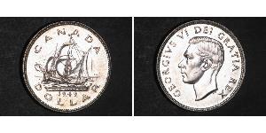 1 Dólar Canadá Plata Jorge VI (1895-1952)