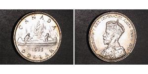 1 Dólar Canadá Plata Jorge V (1865-1936)
