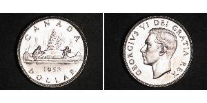1 Dólar Canadá Plata Jorge VI (1895-1952)