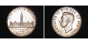 1 Dólar Canadá Plata Jorge VI (1895-1952)