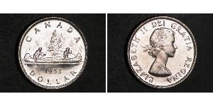 1 Dólar Canadá Plata Isabel II (1926-2022)