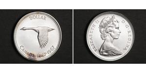 1 Dólar Canadá Plata Isabel II (1926-2022)