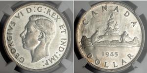 1 Dólar Canadá Plata Jorge VI (1895-1952)