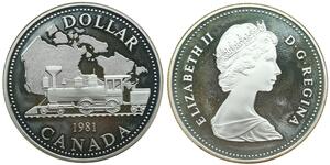 1 Dólar Canadá Plata 