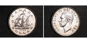 1 Dólar Canadá Plata Jorge VI (1895-1952)