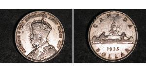 1 Dólar Canadá Plata Jorge V (1865-1936)