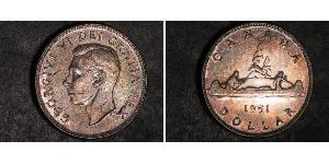 1 Dólar Canadá Plata Jorge VI (1895-1952)