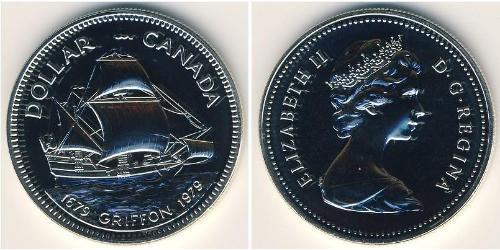 1 Dólar Canadá Plata Isabel II (1926-2022)