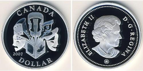 1 Dólar Canadá Plata 