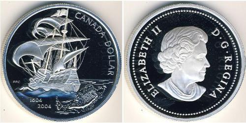 1 Dólar Canadá Plata 