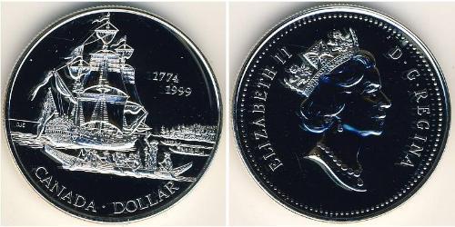 1 Dólar Canadá Plata 