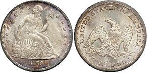 1 Dólar Estados Unidos de América (1776 - ) Plata 