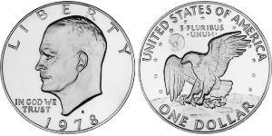 1 Dólar Estados Unidos de América (1776 - ) Plata Dwight D. Eisenhower (1890-1969)