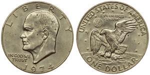 1 Dólar Estados Unidos de América (1776 - ) Plata Dwight D. Eisenhower (1890-1969)