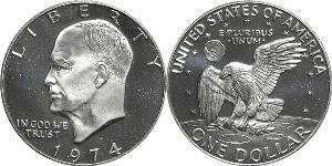 1 Dólar Estados Unidos de América (1776 - ) Plata Dwight D. Eisenhower (1890-1969)