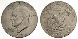 1 Dólar Estados Unidos de América (1776 - ) Plata Dwight D. Eisenhower (1890-1969)