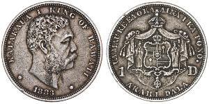1 Dólar Estados Unidos de América (1776 - ) Plata Kalakaua