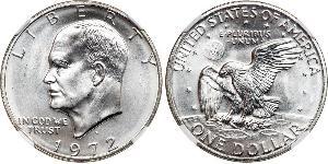 1 Dólar Estados Unidos de América (1776 - ) Plata Dwight D. Eisenhower (1890-1969)