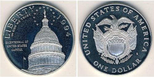 1 Dólar Estados Unidos de América (1776 - ) Plata 