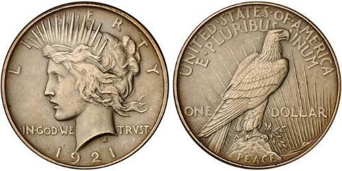 1 Dólar Estados Unidos de América (1776 - ) Plata 