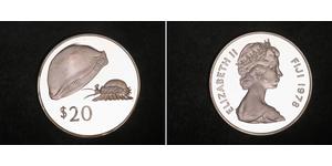 1 Dólar Fiji (1970 - ) Plata Isabel II (1926-2022)