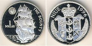 1 Dólar Niue (1974 - ) Plata 