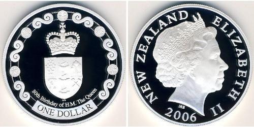 1 Dólar Nueva Zelanda Plata 