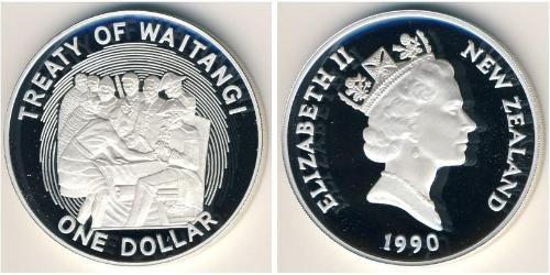 1 Dólar Nueva Zelanda Plata 