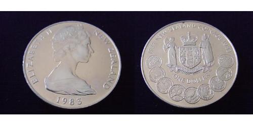 1 Dólar Nueva Zelanda  Isabel II (1926-2022)