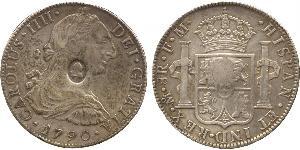 1 Dólar / 8 Real Reino Unido de Gran Bretaña e Irlanda (1801-1922) / Virreinato de Nueva España (1519 - 1821) Plata Carlos IV de España (1748-1819) / Jorge III (1738-1820)