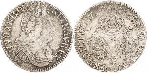 1 Ecu Kingdom of France (843-1791) Argent Louis XIV de France (1638-1715)
